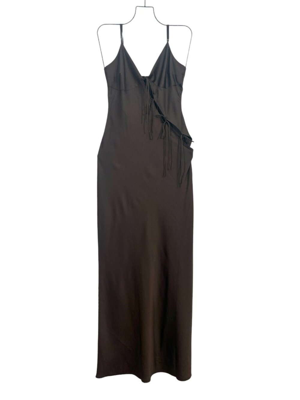 NWOT Lioness About A Girl Tie Maxi Dress Brown